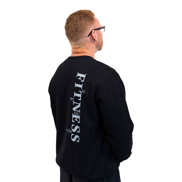 I AM FITNESS APPAREL black crewneck sweatshirt with