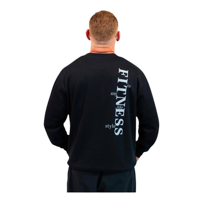 I AM FITNESS APPAREL black crewneck sweatshirt with