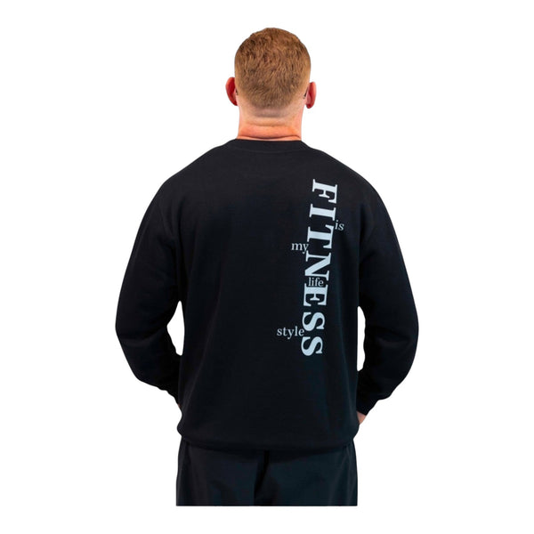 I AM FITNESS APPAREL black crewneck sweatshirt with
